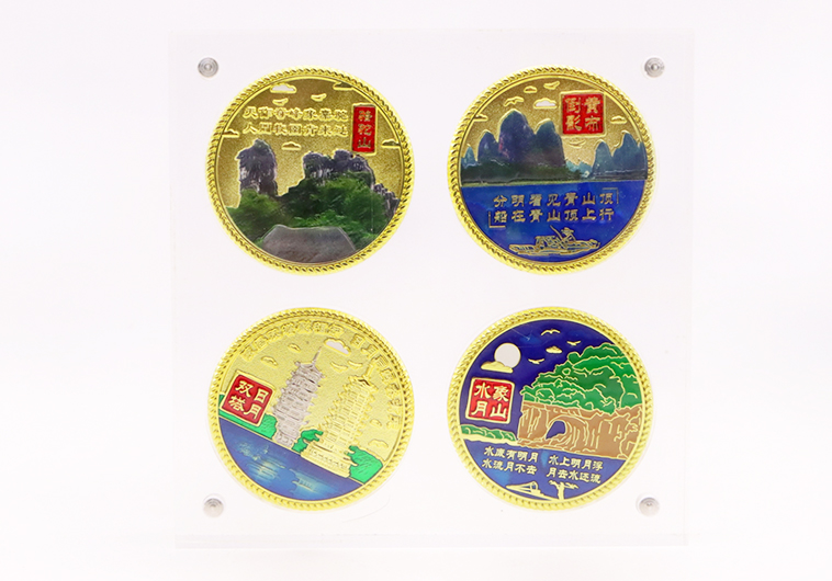 景區紀念幣定制，金屬紀念幣，紀念幣圖案印刷